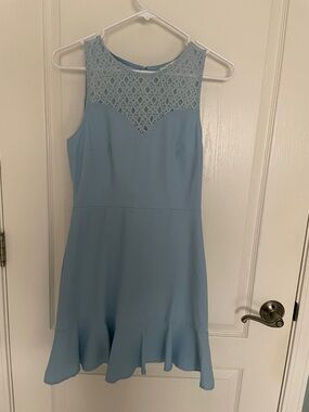 Powder Blue Fit & Flare Dress